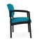 Lesro Lenox Steel Wide Guest Chair Metal Frame, Black, OH Waterfall Upholstery LS1201 - alternate 3